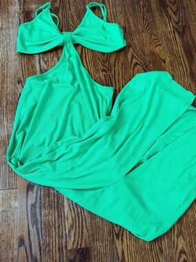Green Cutout Maxi Dress - Bright Mint